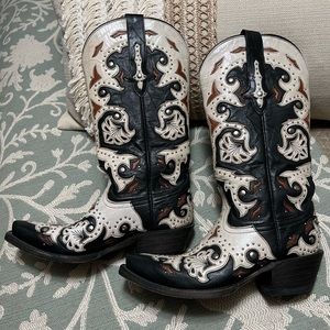 Lucchese Scarlett Studded Leather Western Boots